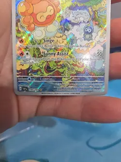 Pokemon TCG Castform Sunny Form Illustration Surging Sparks 195/191 - Image 2