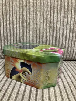 Pokemon Trading Card Game 2010 HeartGold & Soulsilver Meganium Tin EMPTY - Image 3