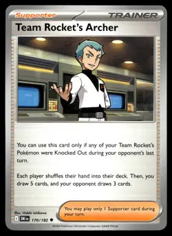 Team Rocket's Archer 170/182 Pokemon Sv10: Destined Rivals Non Holo - Image 1