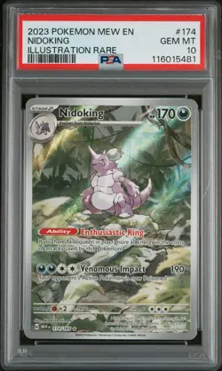 2023 POKEMON MEW EN-151 ILLUSTRATION RARE #174 NIDOKING PSA 10 - Image 1