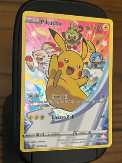 Pikachu SWSH020 Sword & Shield (2020) Black Star Promo Full Art Pokemon TCG MP - Image 1