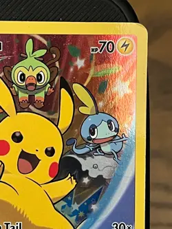 Pikachu SWSH020 Sword & Shield (2020) Black Star Promo Full Art Pokemon TCG MP - Image 3