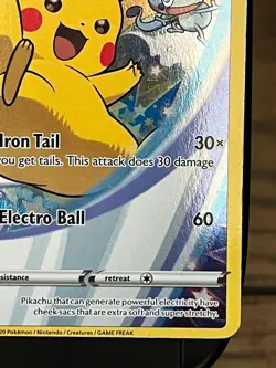 Pikachu SWSH020 Sword & Shield (2020) Black Star Promo Full Art Pokemon TCG MP - Image 4