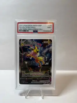 2021 POKEMON SWSH BSP #184 FA/JOLTEON VMAX JOLTEON VMAX PREM.COLL PSA 9 - Image 1