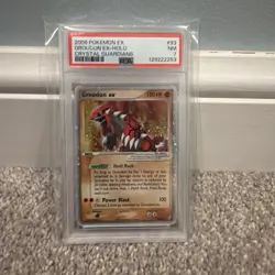 2006 POKEMON EX CRYSTAL GUARDIANS 93 GROUDON EX-HOLO - PSA 7 - Image 1