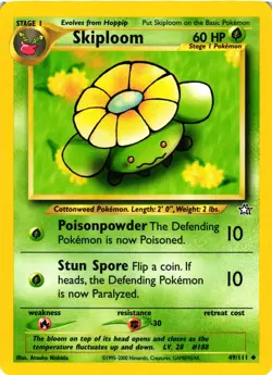 Pokemon TCG Skiploom 49/111 Neo Genesis Uncommon NM - Image 1