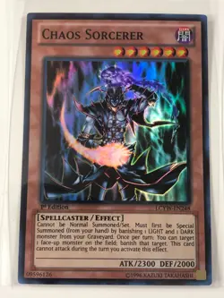 Vintage Yugioh Card Chaos Sorcerer LCYW-EN248 1st Ed LP-NM - Image 1