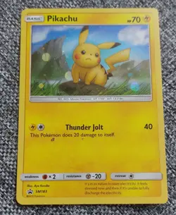 Pikachu SM183 Holo Black Star Promo Card Sun and Moon Pokemon Card - Image 1