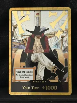 DON!! Card (Dracule Mihawk) (Gold) The Azure Sea's Seven Foil - NM - Image 1