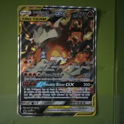 Pokemon Reshiram & Charizard GX TAG TEAM Promo Holo SM SM201 270 HP Card - Image 1