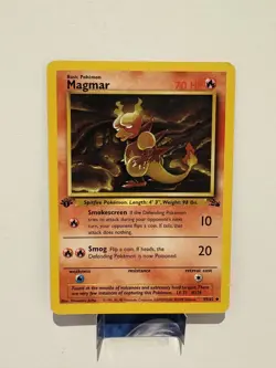 Magmar 1st Edition Fossil Set 39/62 Vintage WOTC, Non-Holo Card LP - Image 1