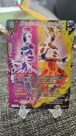 DRAGON BALL SUPER BT14-152 SCR SS SON GOKU & FRIEZA MIRACULOUS CONCLUSION CARD - Image 1
