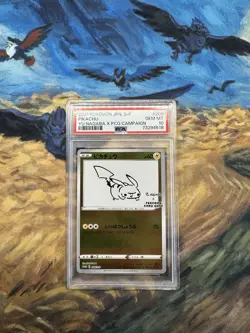 2021 POKEMON JPN. S-P #208 PIKACHU YU NAGABA X PCG CAMPAIGN PSA 10 - Image 1