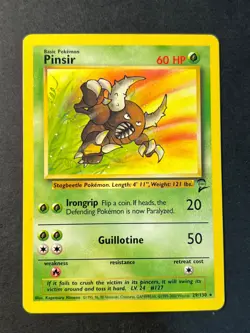 Pinsir 29/130 Non Holo Rare Base Set 2 - Pokemon Card WOTC LP + - Image 1