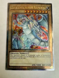 Blue-Eyes White Dragon (New Art) (QCSR) LIGHT PLAYED - READ DESCRIPTION - Image 1