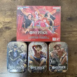 One Piece EB-03 Heroines Edition Sealed Booster Box English + 3x TS-02 tins - Image 1