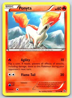 Ponyta - XY Flashfire 14/106 Tomokazu Komiya Pokemon 151 Card LP - Image 1