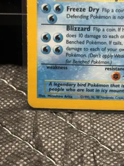 Pokemon TCG Articuno Holo Rare Card 2/62 Fossil Set 1999 Lightly Played - Image 2