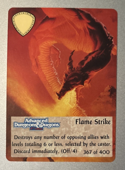 Spellfire CCG Uncommon Card Flame Strike - 1st Edition 367 of 400 - Image 1