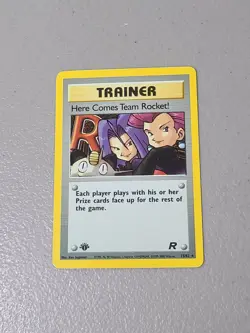 Here Comes Team Rocket! 15/82 Team Rocket Holo First Edition Pokemon Card - VLP - Image 1