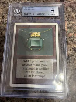Mox Emerald Magic mtg English Unlimited BGS Beckett Graded 4 - Image 1