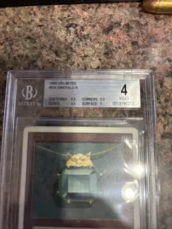 Mox Emerald Magic mtg English Unlimited BGS Beckett Graded 4 - Image 2