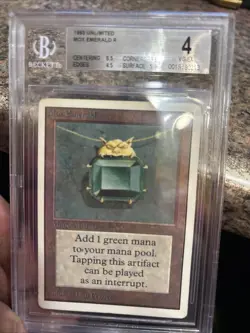 Mox Emerald Magic mtg English Unlimited BGS Beckett Graded 4 - Image 4