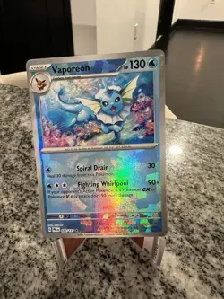 Pokemon TCG Vaporeon Master Ball Holo #022 Prismatic Evolutions NM - Image 1