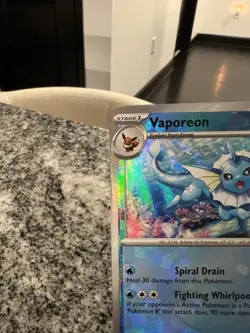 Pokemon TCG Vaporeon Master Ball Holo #022 Prismatic Evolutions NM - Image 2