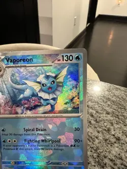 Pokemon TCG Vaporeon Master Ball Holo #022 Prismatic Evolutions NM - Image 3
