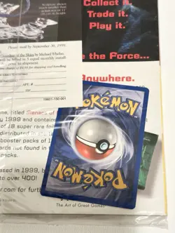 1999 Duelist Magazine w/ Pokemon 1st Ed Jungle Pikachu Promo WotC Gold Stamp NIP - Image 3