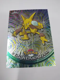 1999 Pokemon Topps Chrome #65 Alakazam Foil Animation NM+ - Image 1