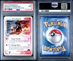 2004 POKEMON EX TEAM MAGMA VS AQUA #34 HOUNDOOM REV FOIL REVERSE HOLO PSA 9 - Image 3