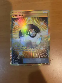 Pokemon Ultra Ball 161/149 Sun & Moon Secret Rare Full Art Holo LP 2017 - Image 1