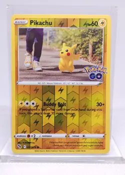 Pokemon Pikachu 027/078 Reverse Holo Common Pokemon GO - Image 1