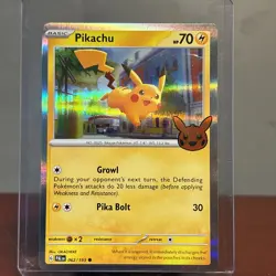 Pokemon TCG Pikachu Trick or Trade 2023 062/193 Regular Common Holo Foil - Image 1