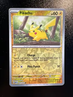 Pokemon TCG Pikachu Scarlet & Violet-151 025/165 Reverse Holo Common - Image 1