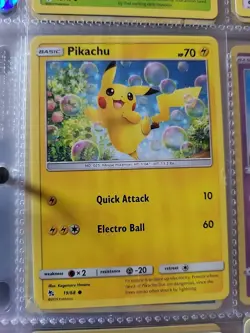 Pokemon TCG Pikachu Hidden Fates 19/68 Regular Common - Image 2