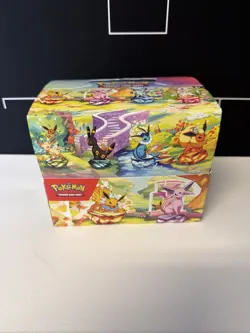 Prismatic Evolutions Empty Mini Tin Complete Set Of 8 - Display And Tins Only - Image 1