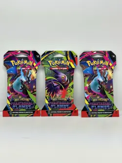 (3) Phantasmal Flames Pokemon TCG Sleeved Booster Packs Mega Evolution - Image 1