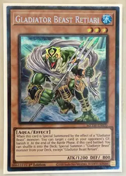 Gladiator Beast Retiari 1st Edition Collector's Rare MZTM-EN070 Yu-Gi-Oh! - Image 1