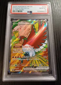 Ethans Ho-Oh EX 209/182 PSA 10 Pokemon Card Destined Rivals Pokemon TCG - Image 1