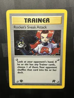 ROCKET'S SNEAK ATTACK 16/82 Team Rocket 1st Edition HOLO Rare Pokemon Card - Image 1