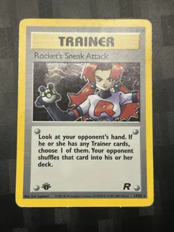 ROCKET'S SNEAK ATTACK 16/82 Team Rocket 1st Edition HOLO Rare Pokemon Card - Image 2