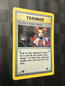 ROCKET'S SNEAK ATTACK 16/82 Team Rocket 1st Edition HOLO Rare Pokemon Card - Image 3