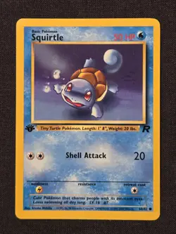 Squirtle 1st Edition Team Rocket Pokemon Card Common 68/82 WOTC - NM Near Mint - Image 1