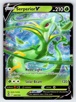 Serperior V 007/195 2022 Silver Tempest Pokemon Card TCG Ultra Rare Full Art Nm - Image 1