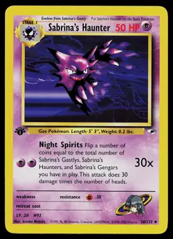 Pokemon Card - Sabrina's Haunter Gym Heroes 58/132 Uncommon 1st Edition - Image 1