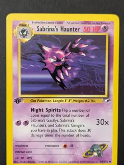 Pokemon TCG Sabrina's Haunter Gym Heroes 1st Edition Non-Holo Regular - Image 2