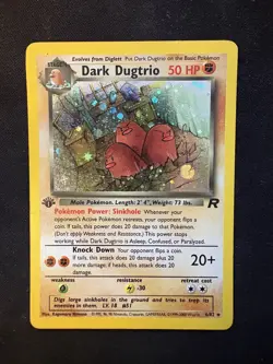 HOLO Dark Dugtrio [Team Rocket] 6/82 1st Edition (MP) - Pokemon TCG - Image 1